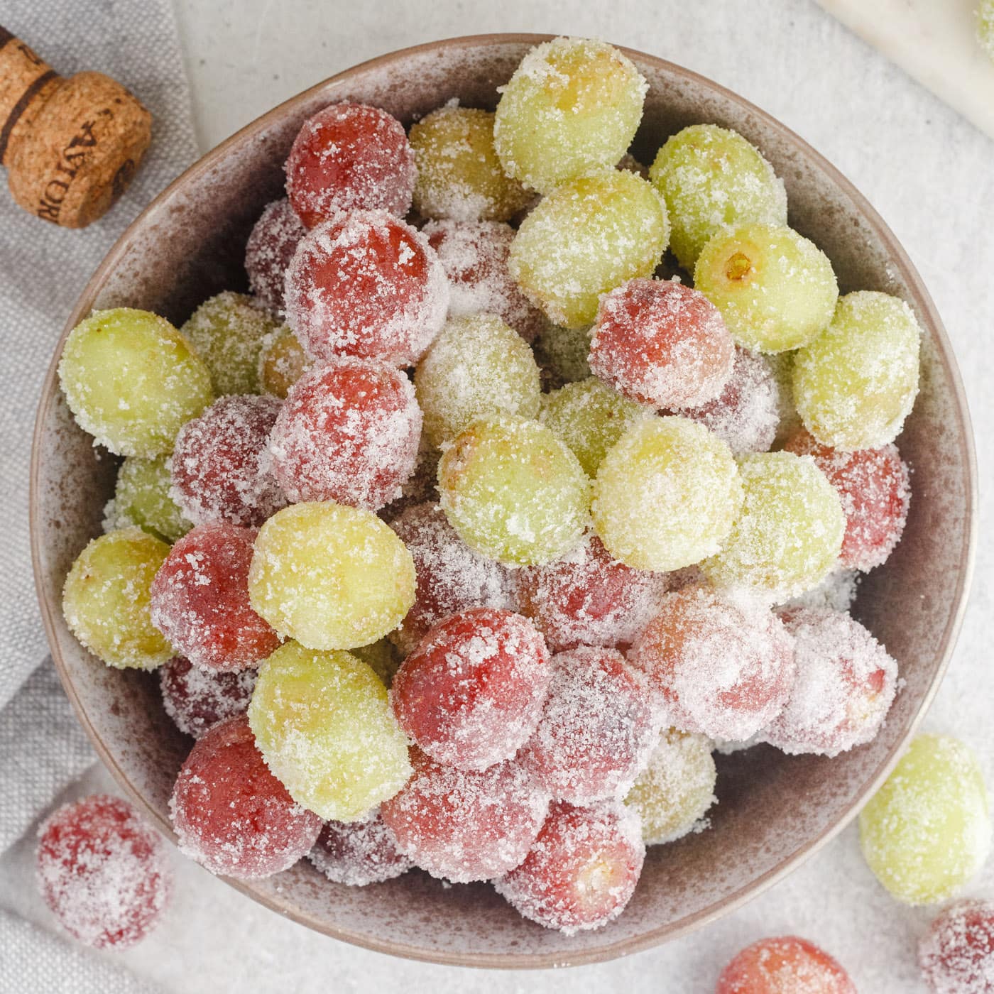 overhead photo of Prosecco Vodka Grapes