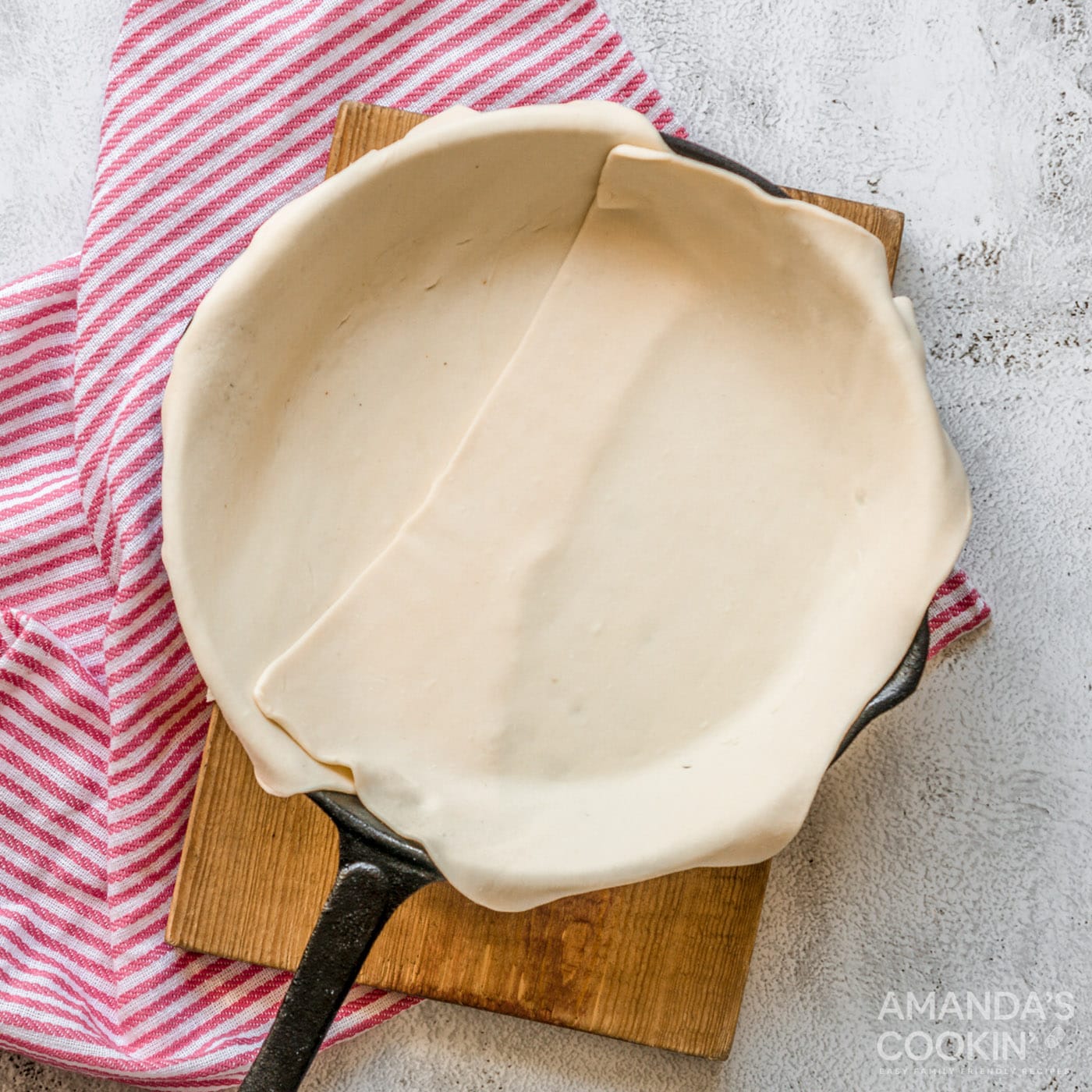 puff pastry in a skillet