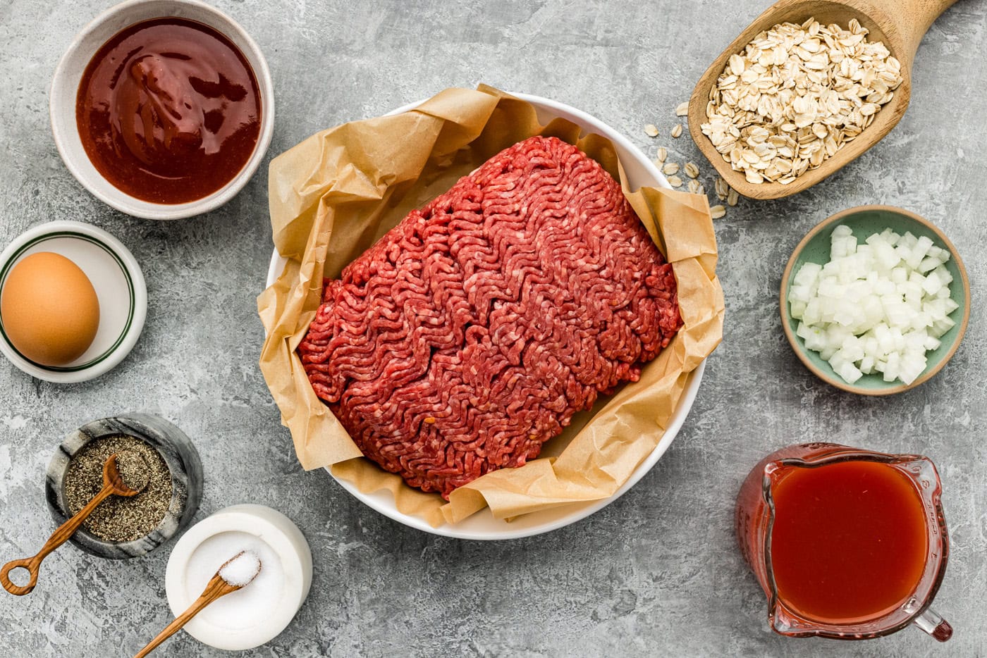 Ingredients for Quaker Oats Meatloaf