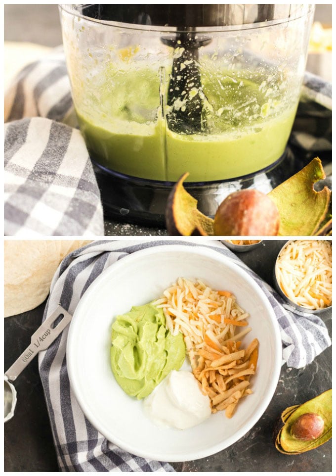 avocado in food processor
