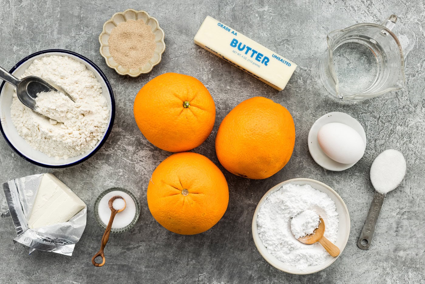 Ingredients for Quick Orange Rolls