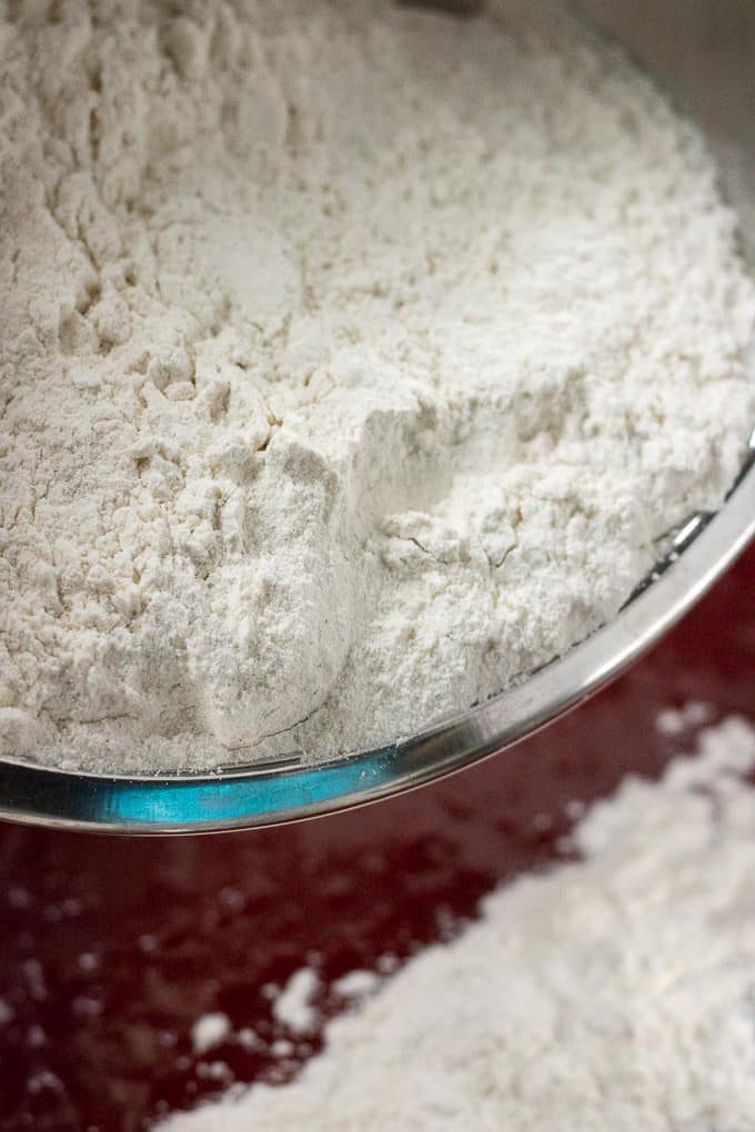 Gradually add the flour and buttermilk in parts (about 3-4 additions each) and mix until combined. Do not over mix.
