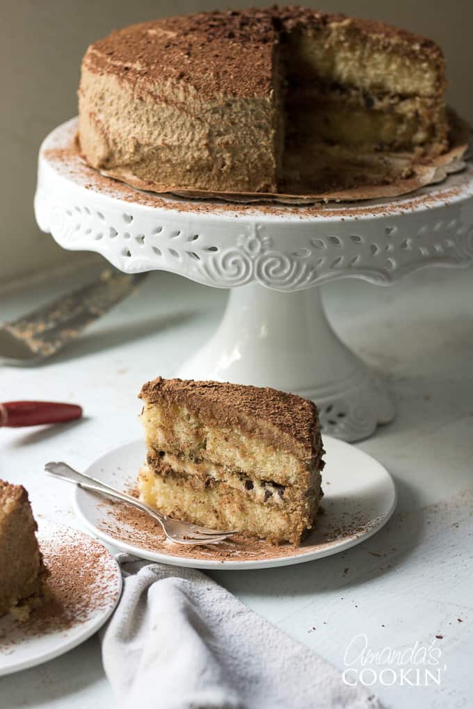 tiramisu cake slice