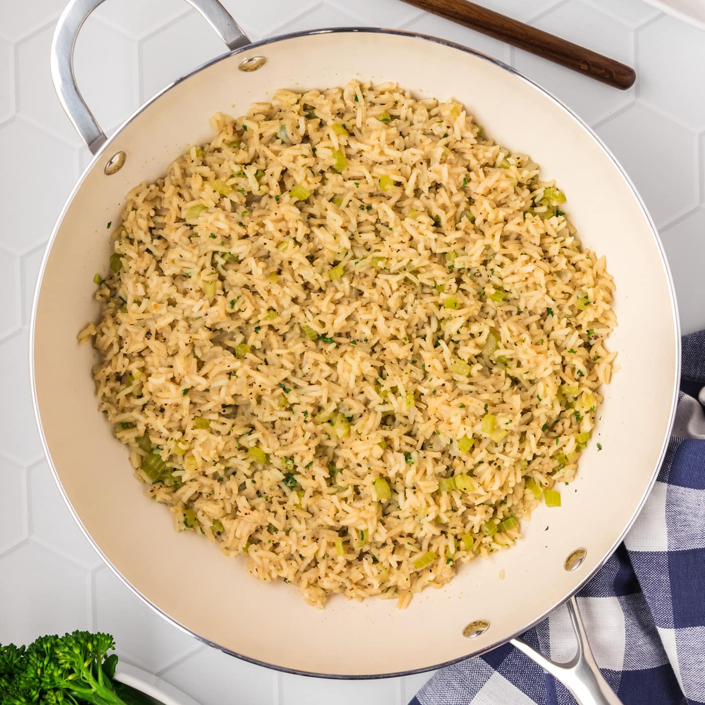 Skillet of Rice Pilaf