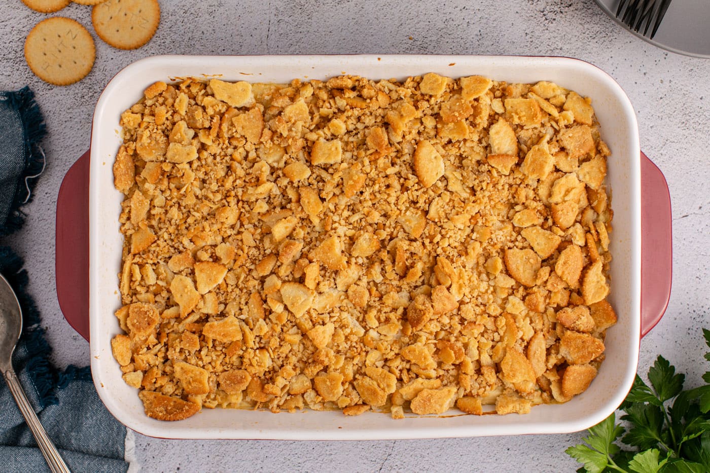 baked ritz cracker chicken casserole