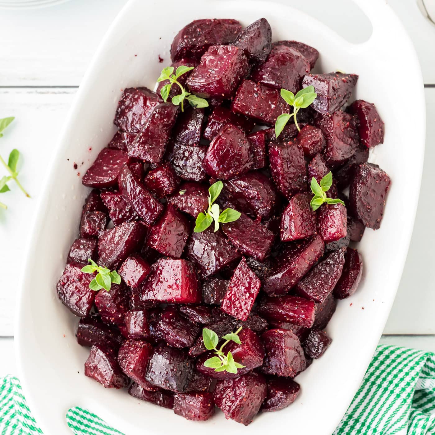 Roasted Beets in a casserole