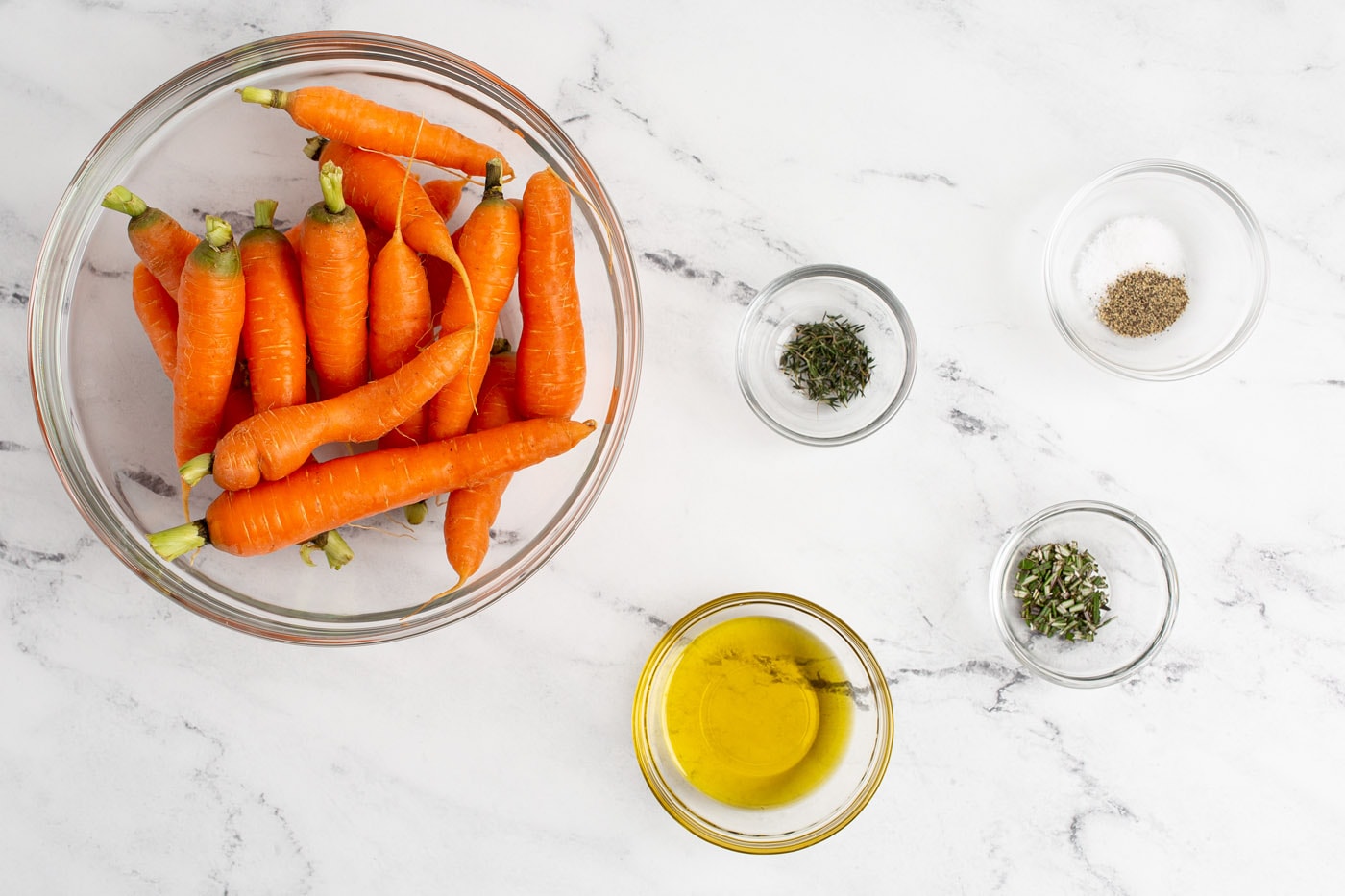 ingredients for Roasted Carrots