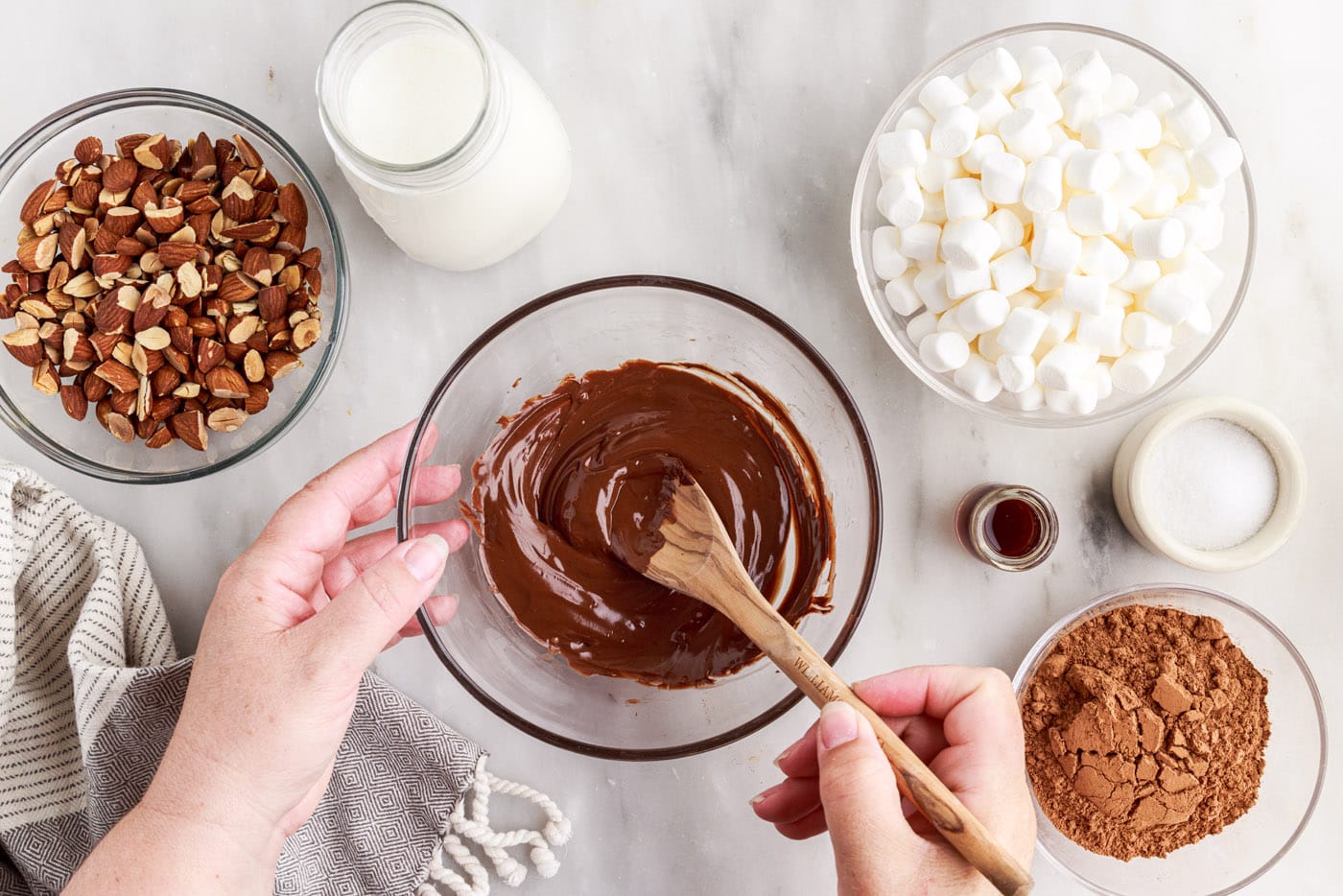 melted chocolate in a bowl