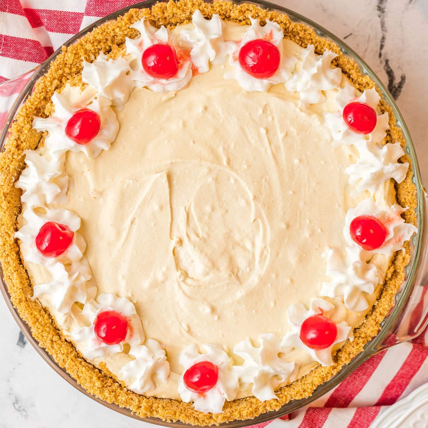 overhead view of Root Beer Float Pie