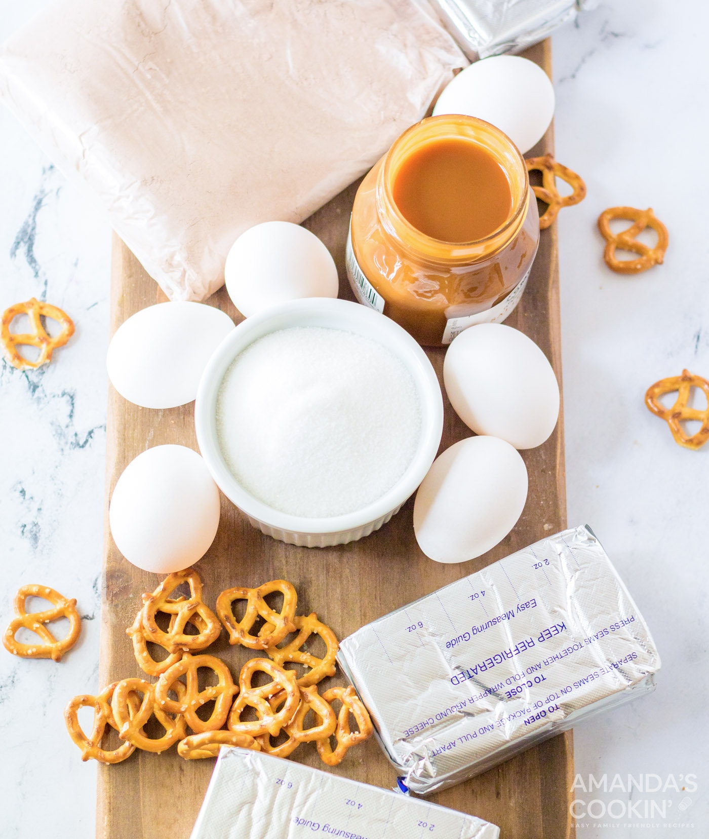 Salted Caramel Cheesecake ingredients