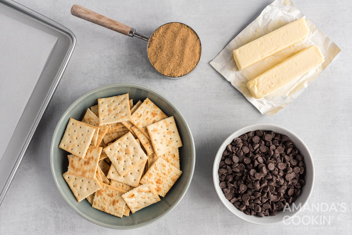 ingredients for Saltine Toffee