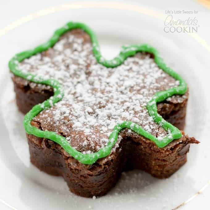 shamrock shaped brownie
