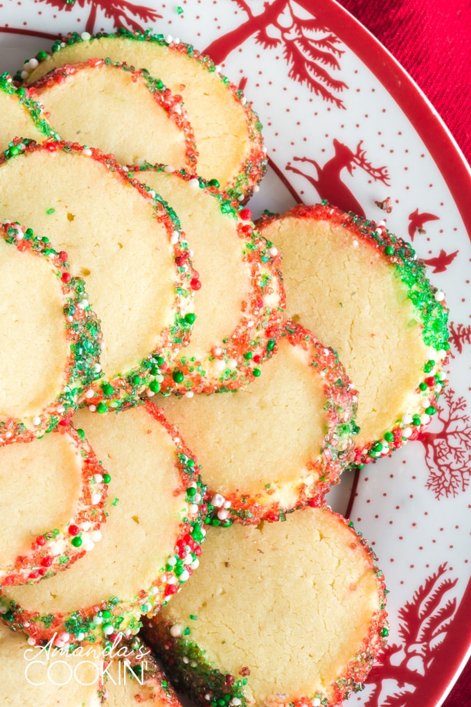 plate of shortbread cookies