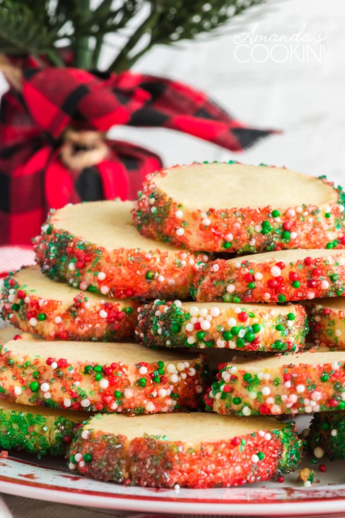 stacked shortbread cookies