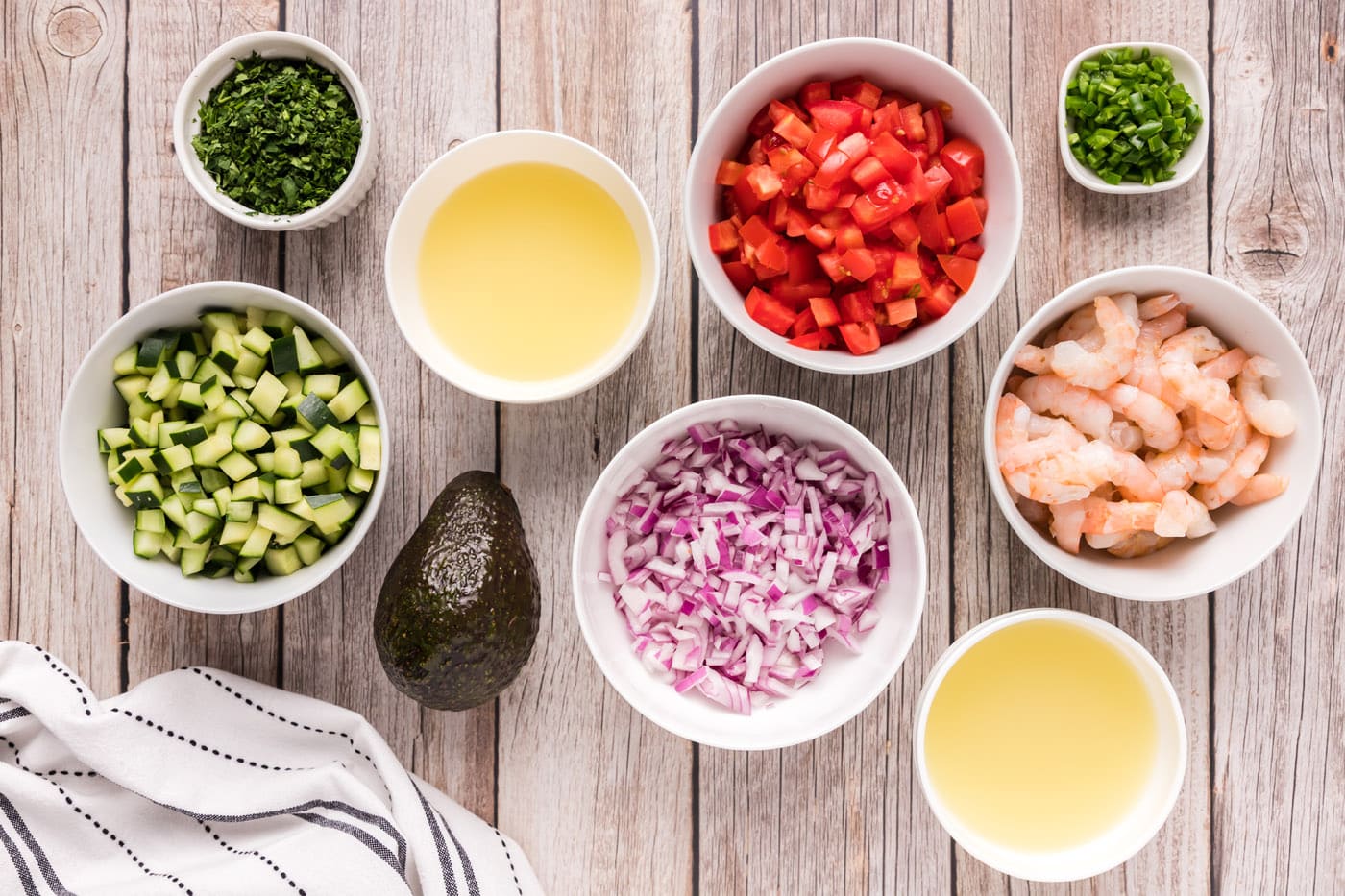 Ingredients for Shrimp Ceviche