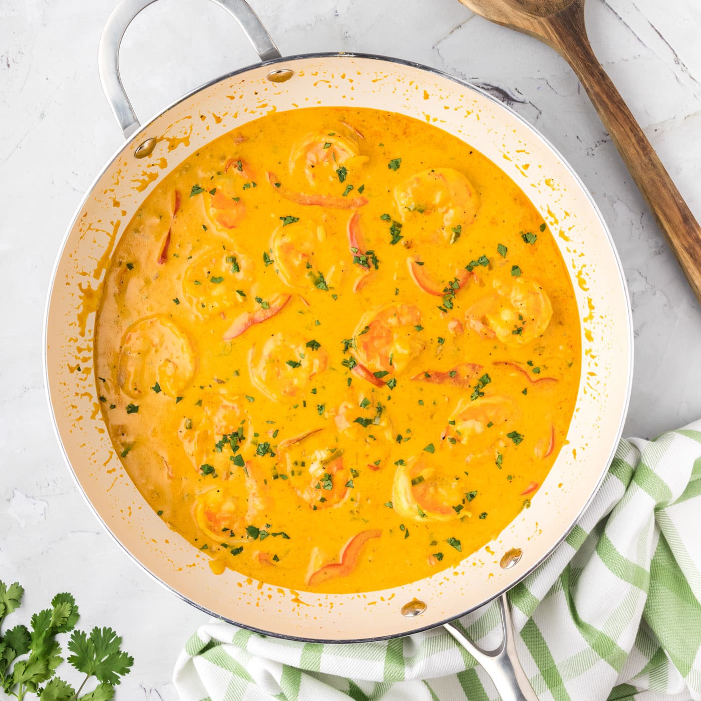 Skillet of Shrimp Curry