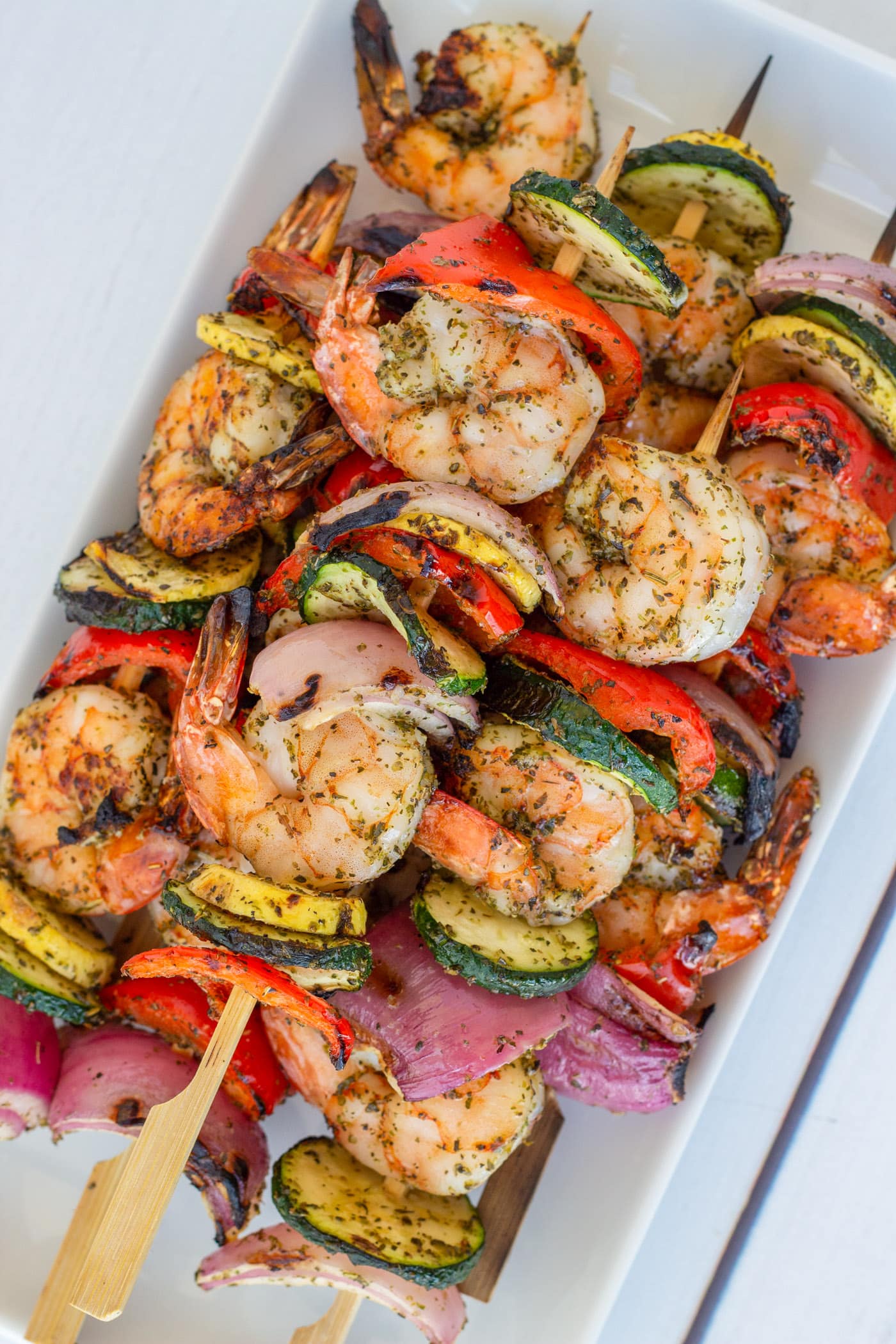 platter of Shrimp Kabobs