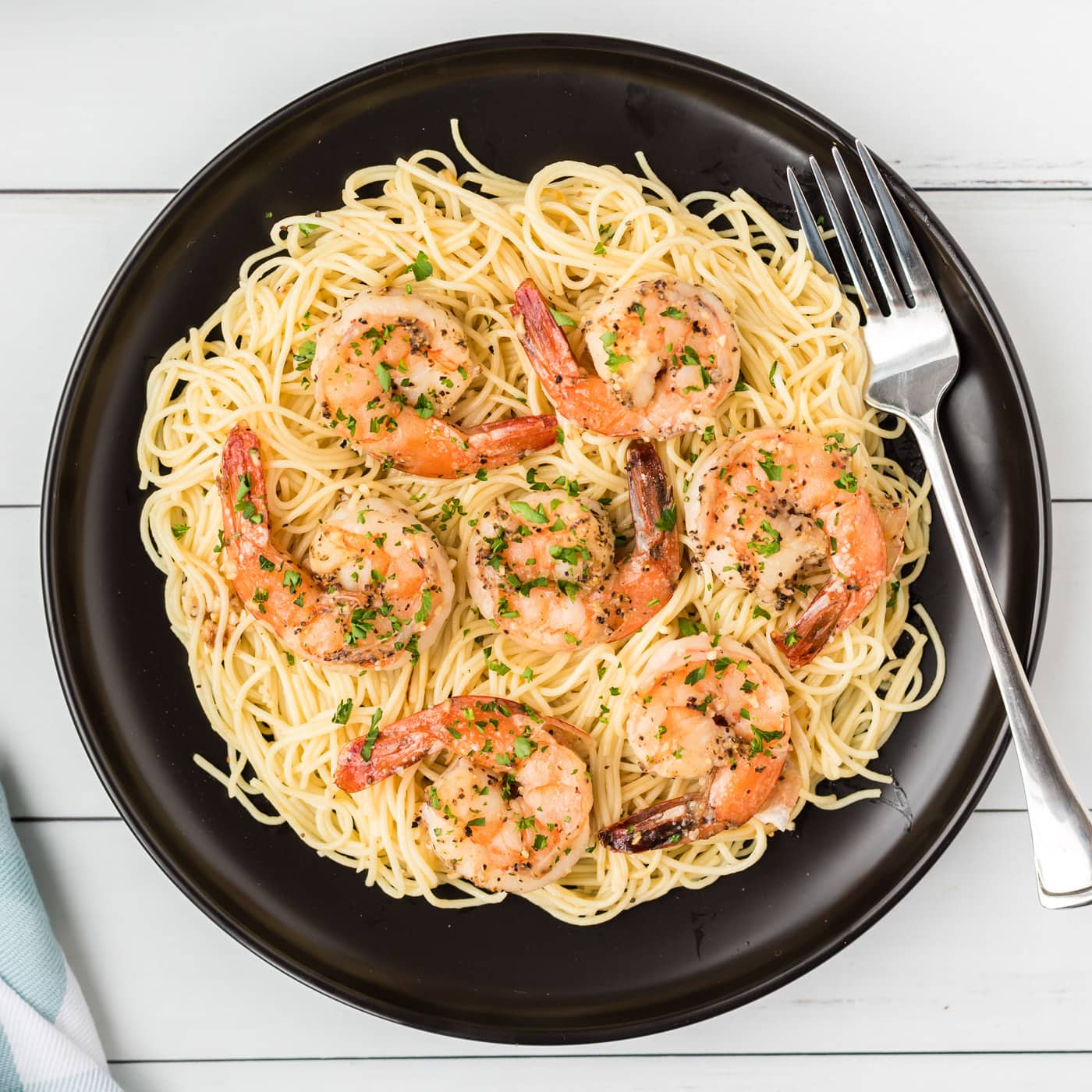 plate of Shrimp Scampi Pasta