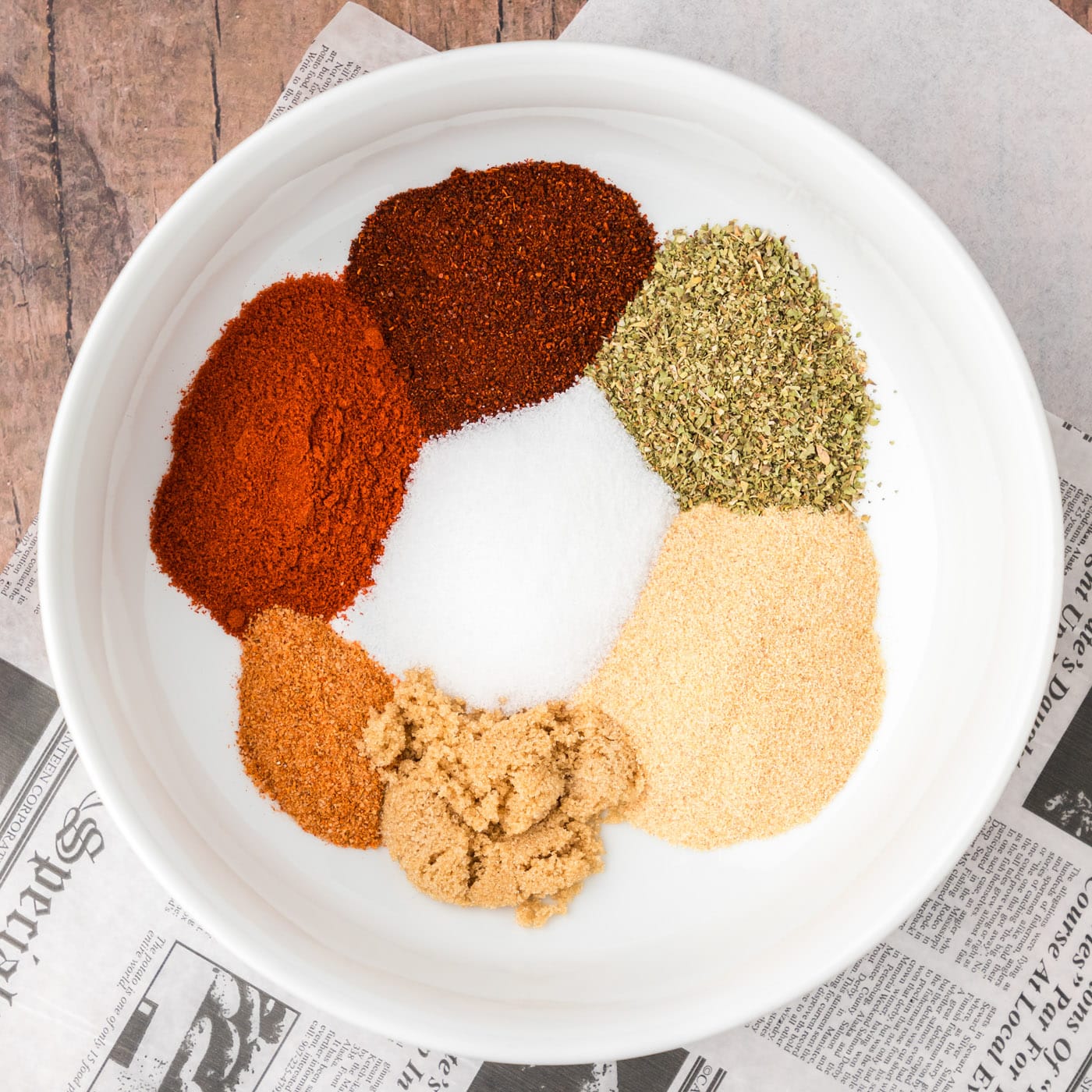 Bowl of unmixed Shrimp Seasoning