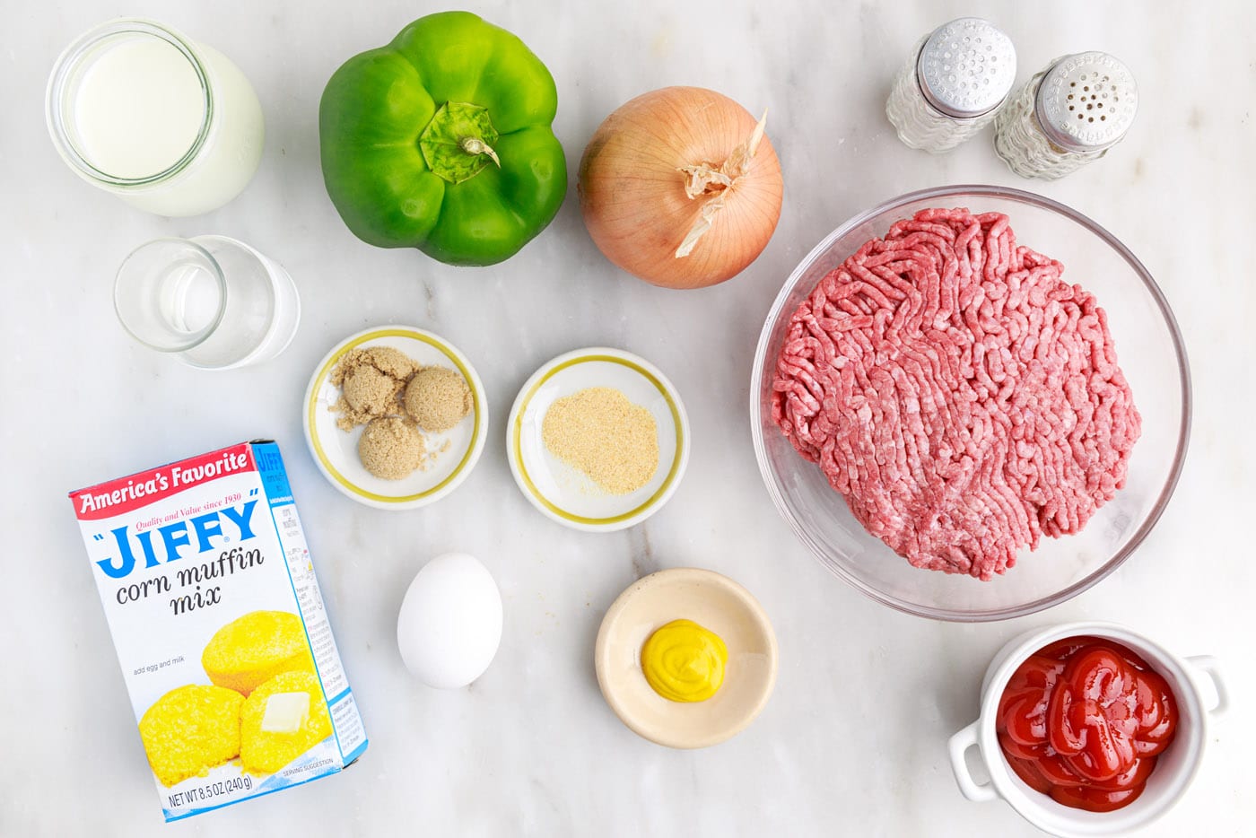 Sloppy Joe Cornbread Casserole ingredients