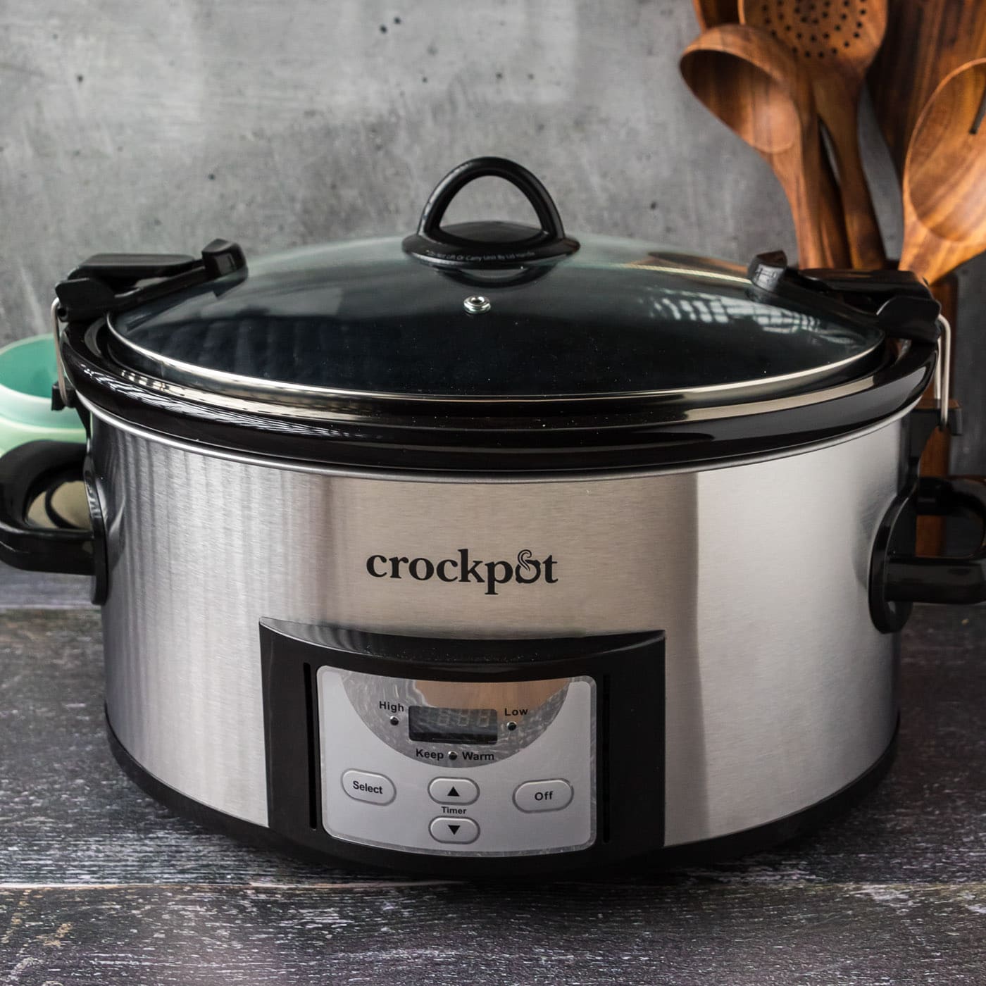 Crockpot sitting on countertop