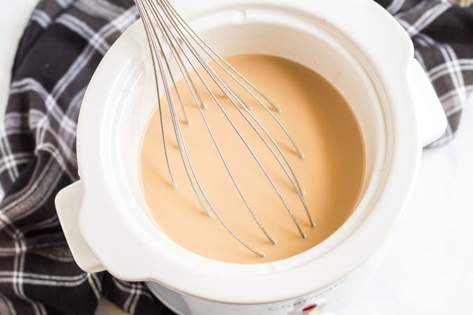 whisk in crockpot