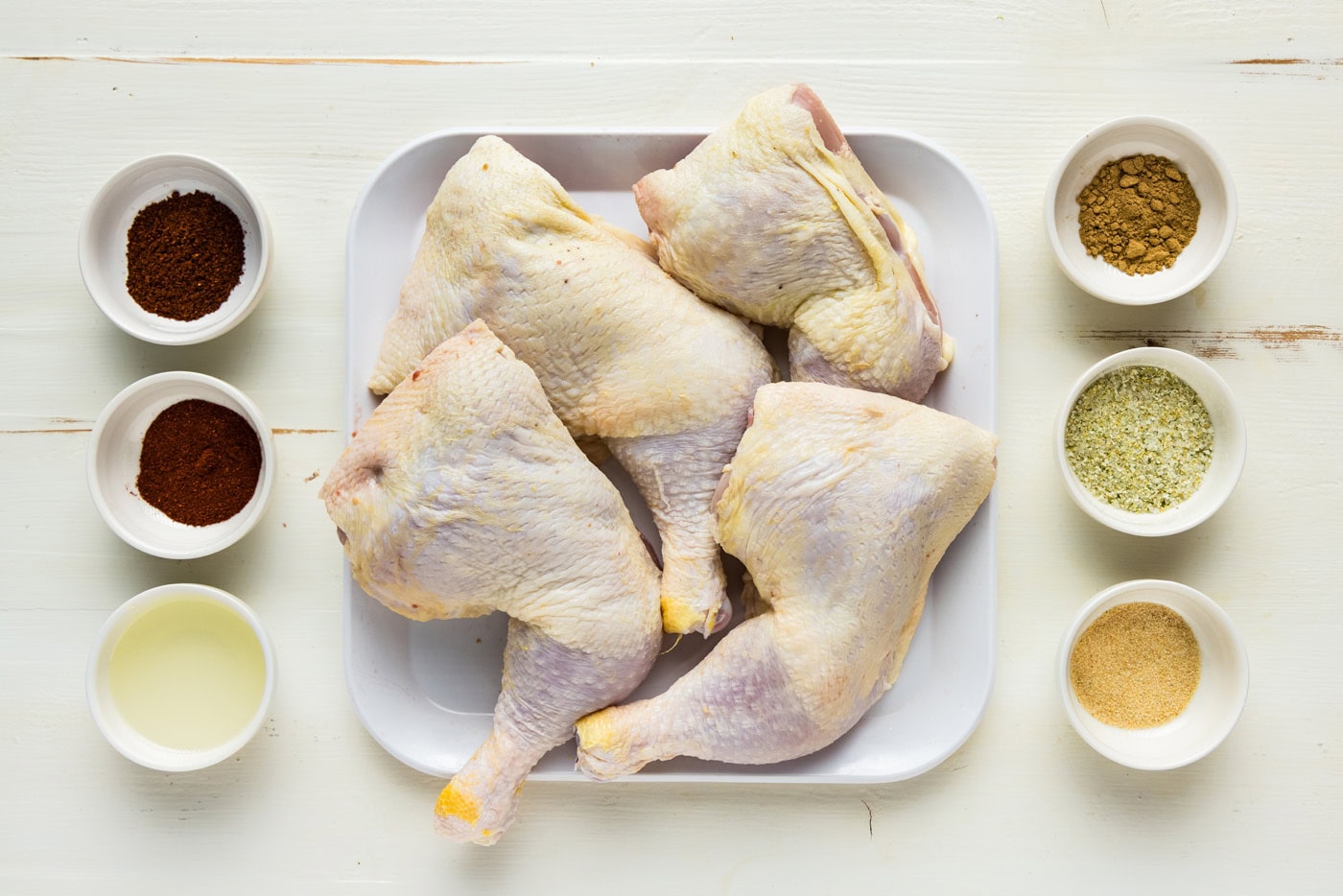 Ingredients for Smoked Chicken Quarters