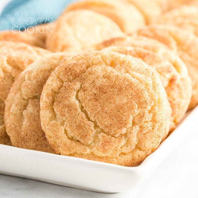 plate of snickerdoodles