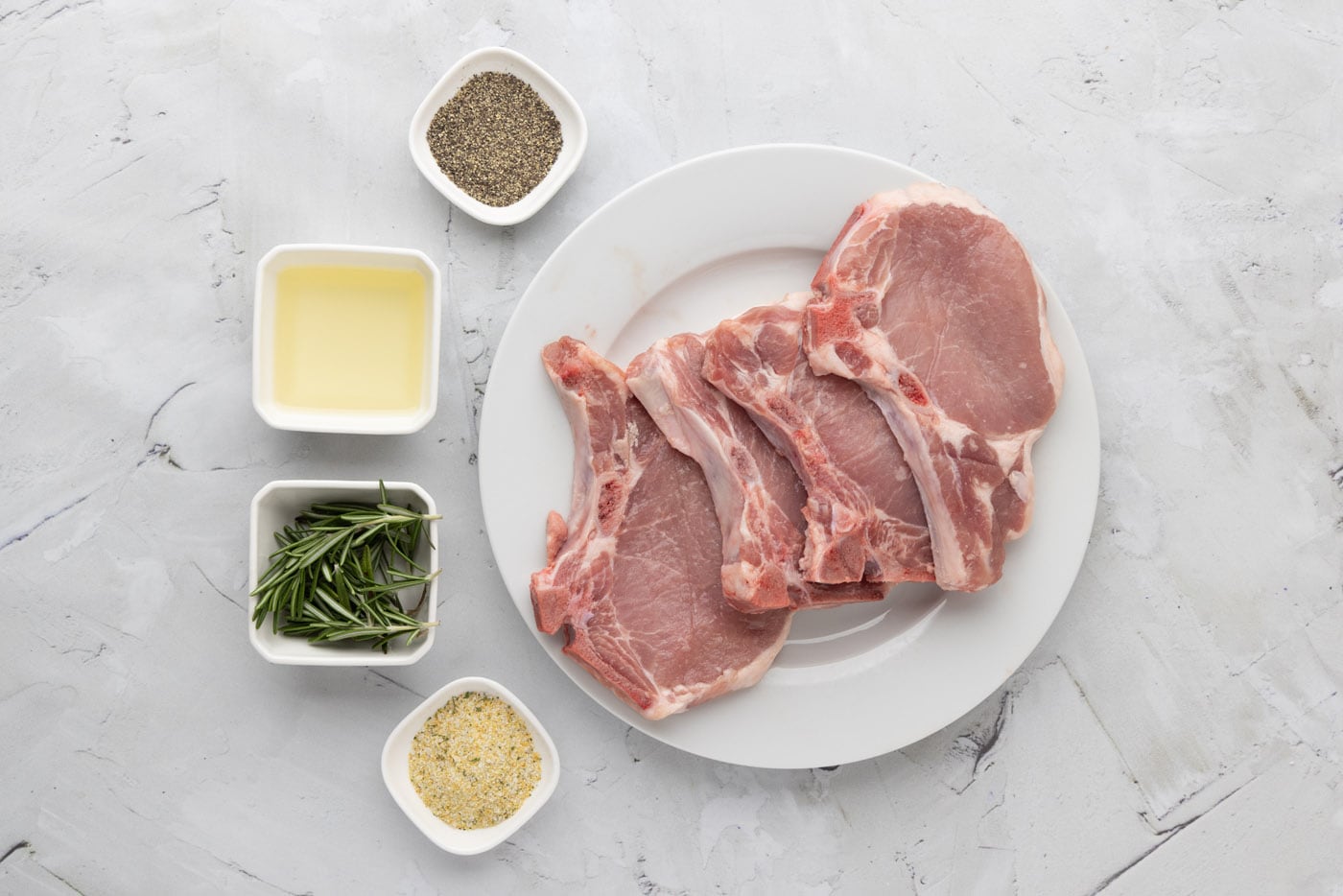 ingredients for Sous Vide Pork Chops