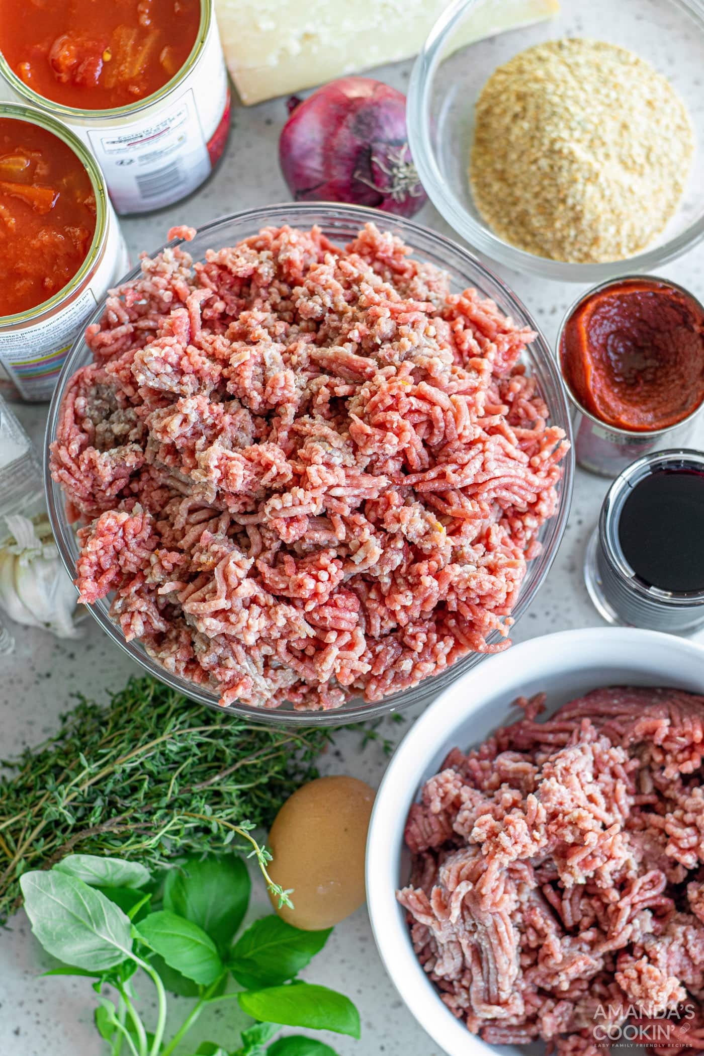 ingredients to make Spaghetti & Meatballs in Marinara