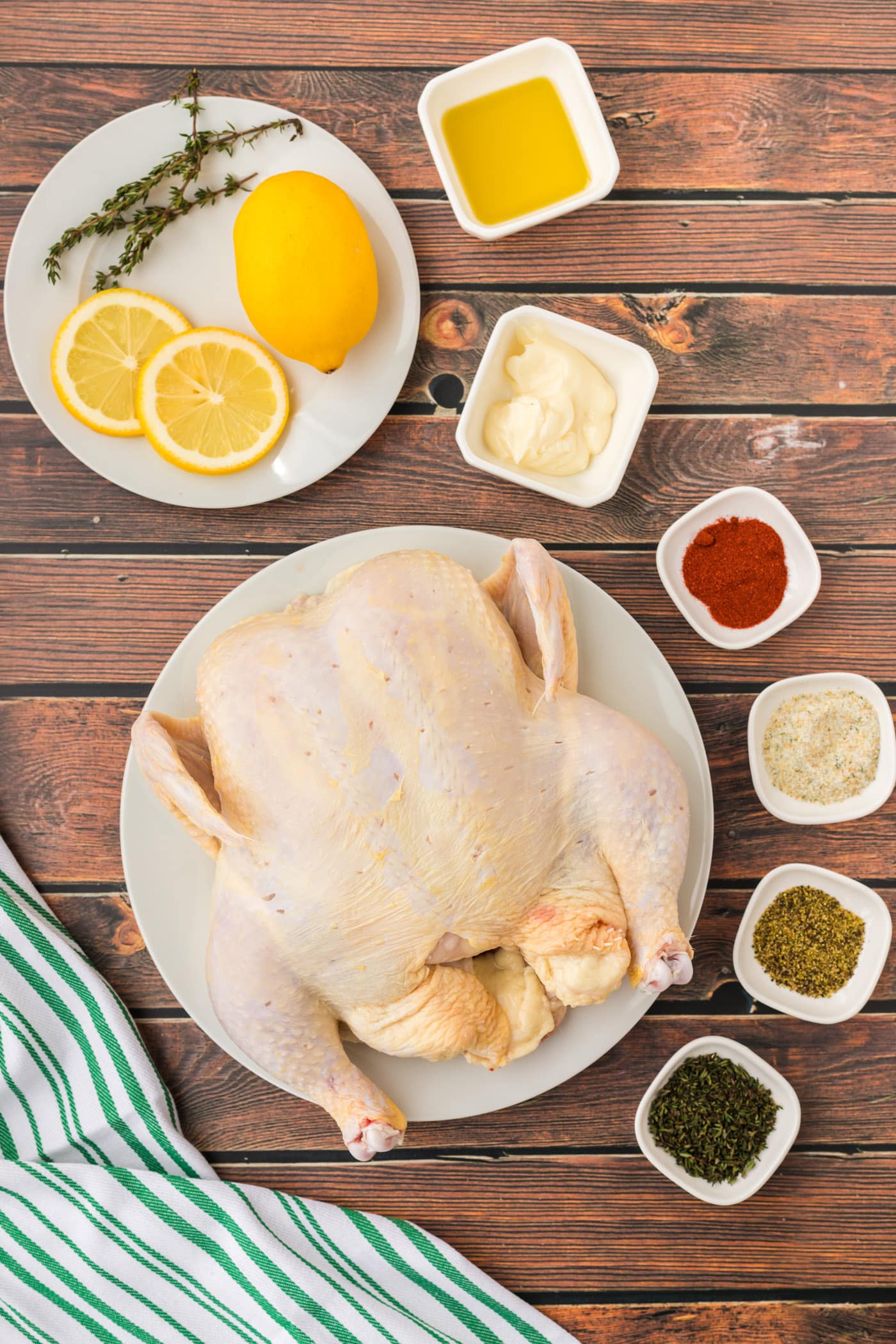 ingredients for Spatchcock Chicken