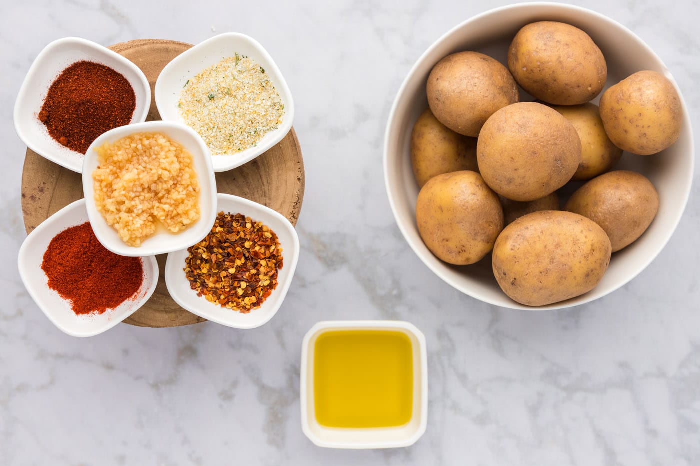 Ingredients for Spicy Potatoes