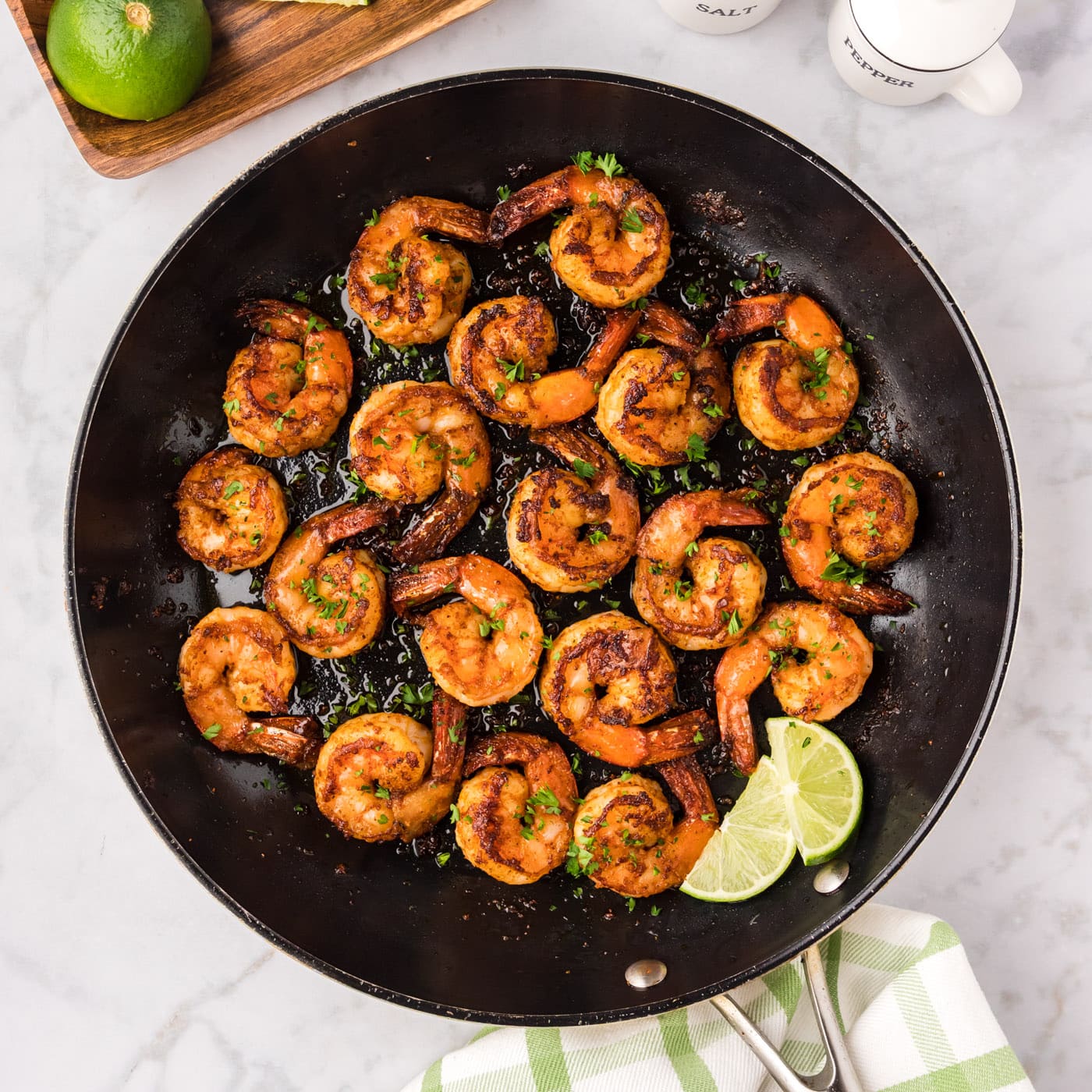 Skillet of Spicy Shrimp