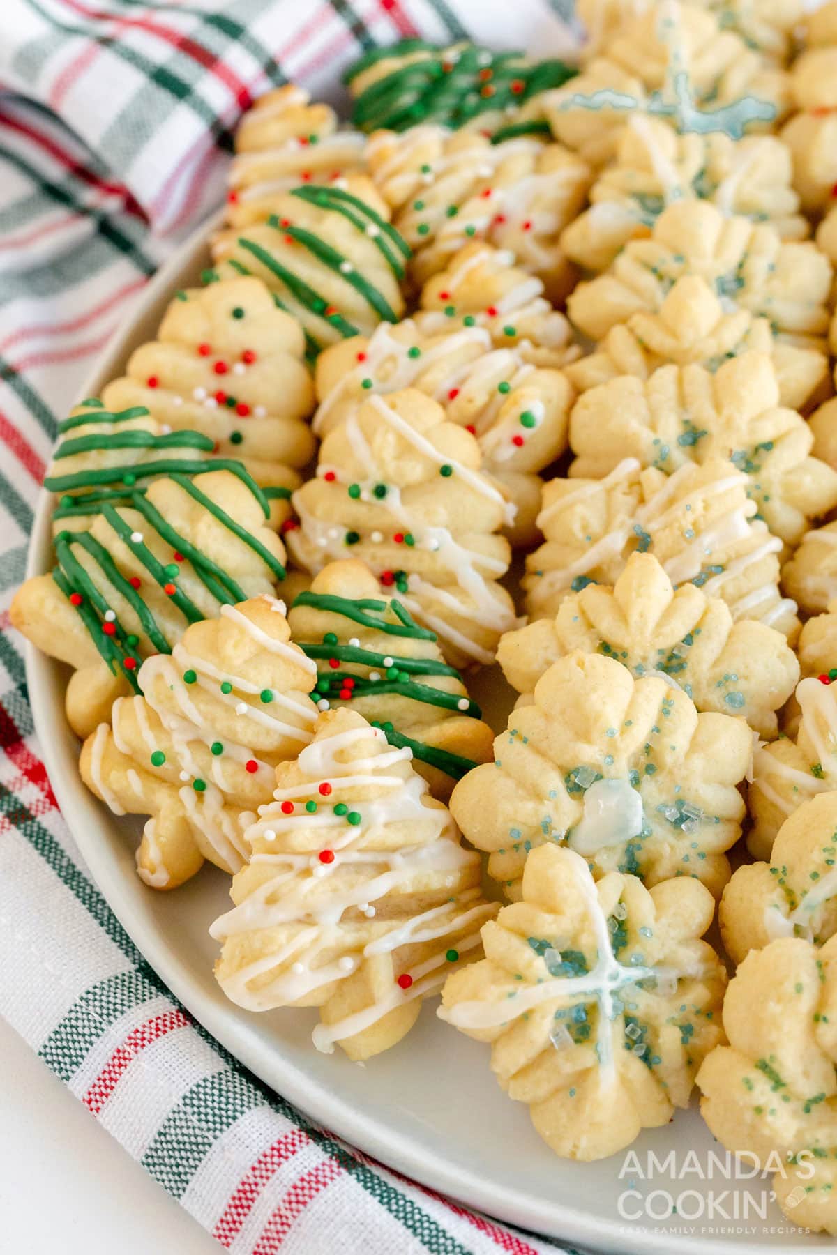 plate of spritz cookies