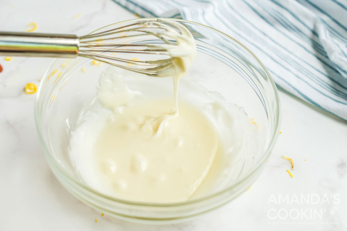 glaze dripping off whisk