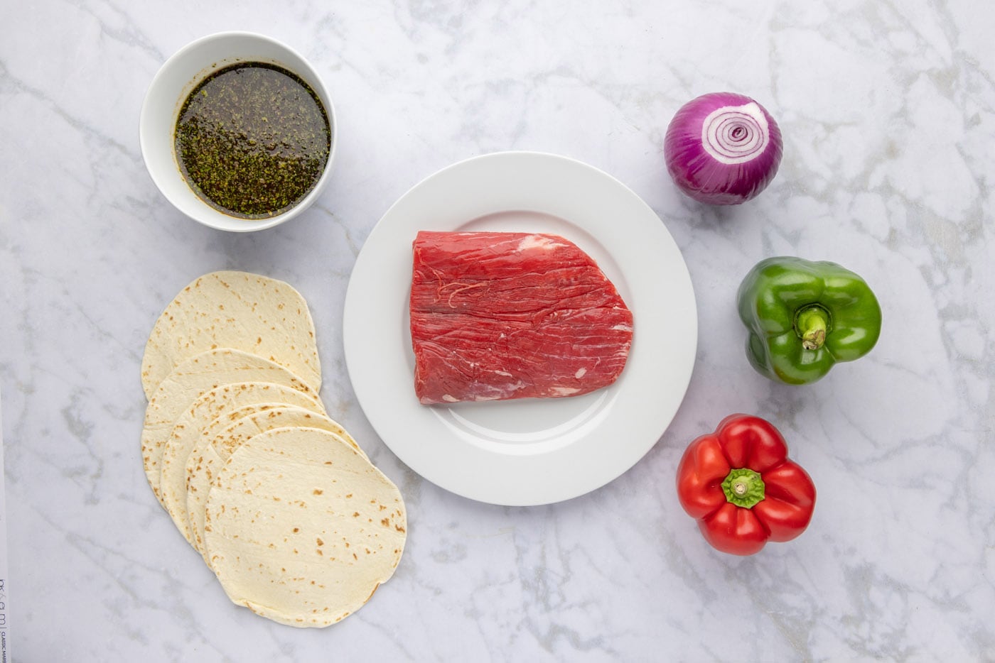 Ingredients for Steak Fajitas