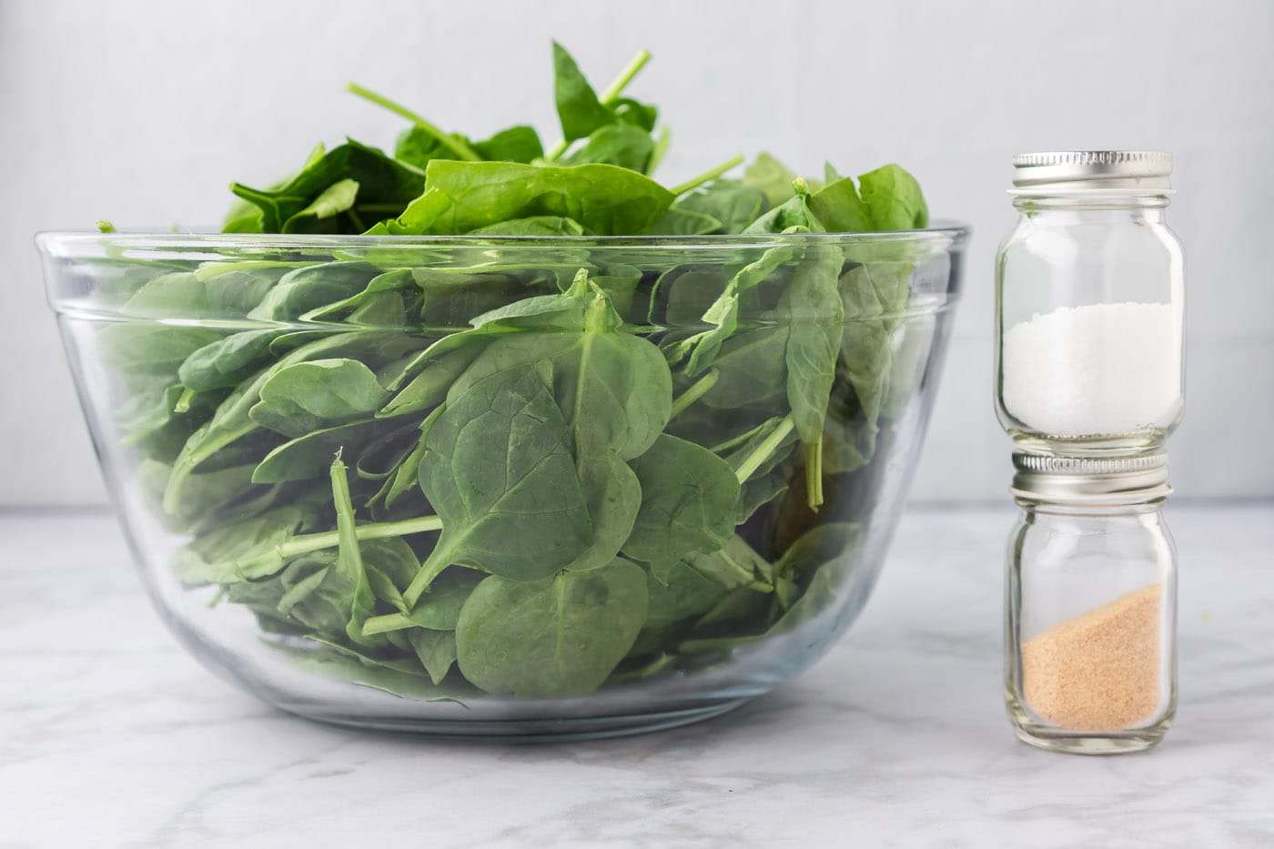 Ingredients for Steamed Spinach