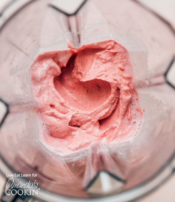ingredients blended in blender