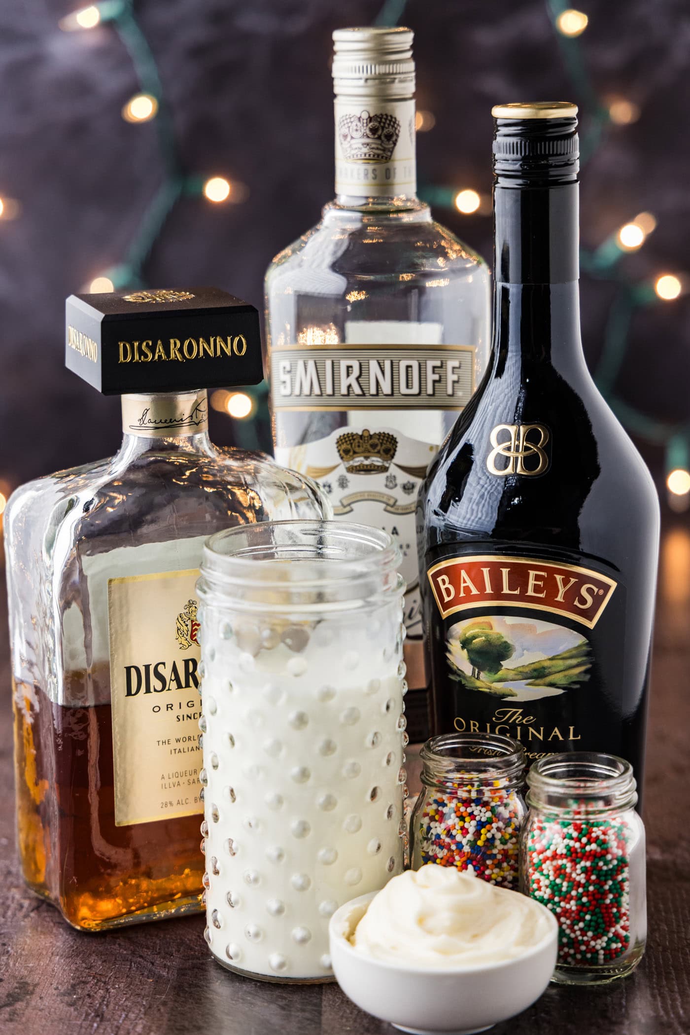 Ingredients for Sugar Cookie Martini