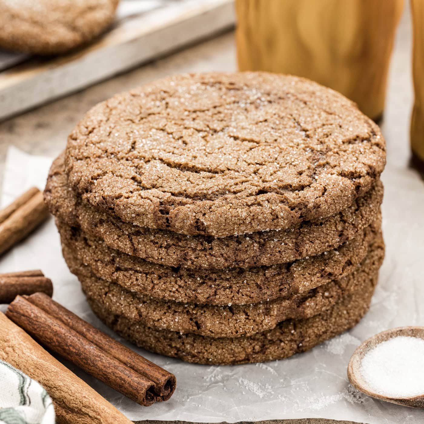 Stack of Molasses Spice Cookies