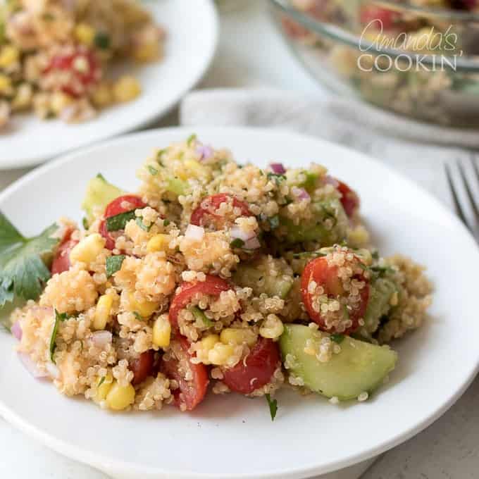 quinoa salad on a plate
