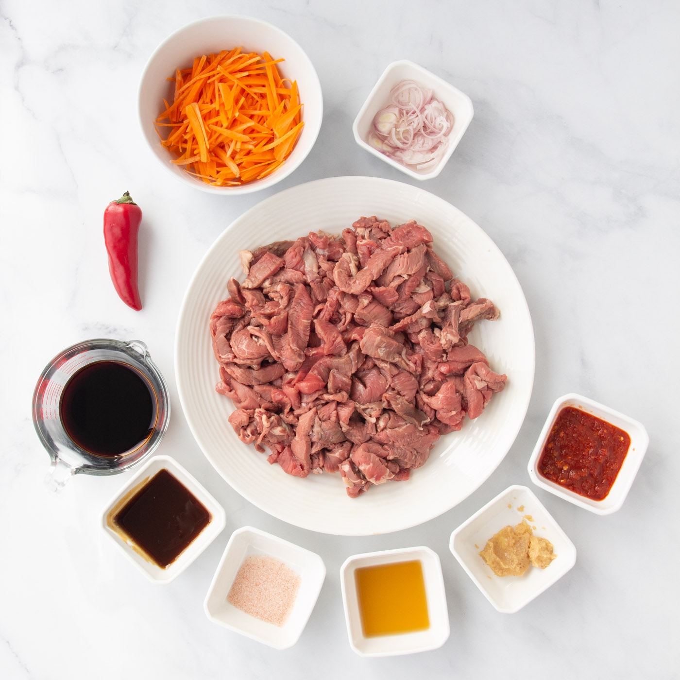 Szechuan Beef ingredients