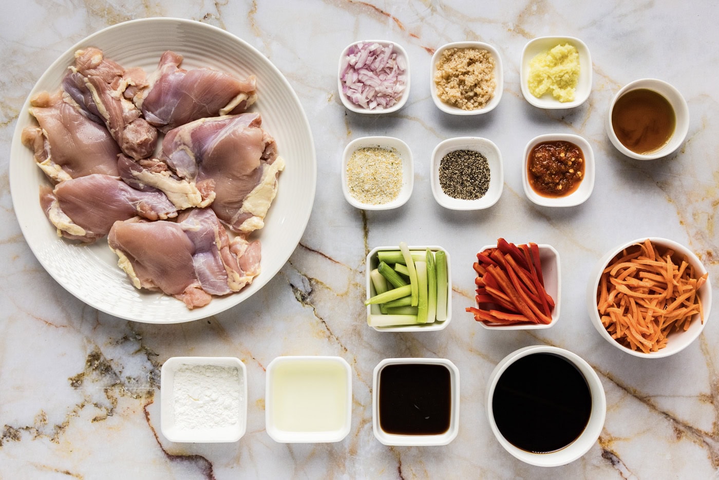Ingredients for Szechuan Chicken