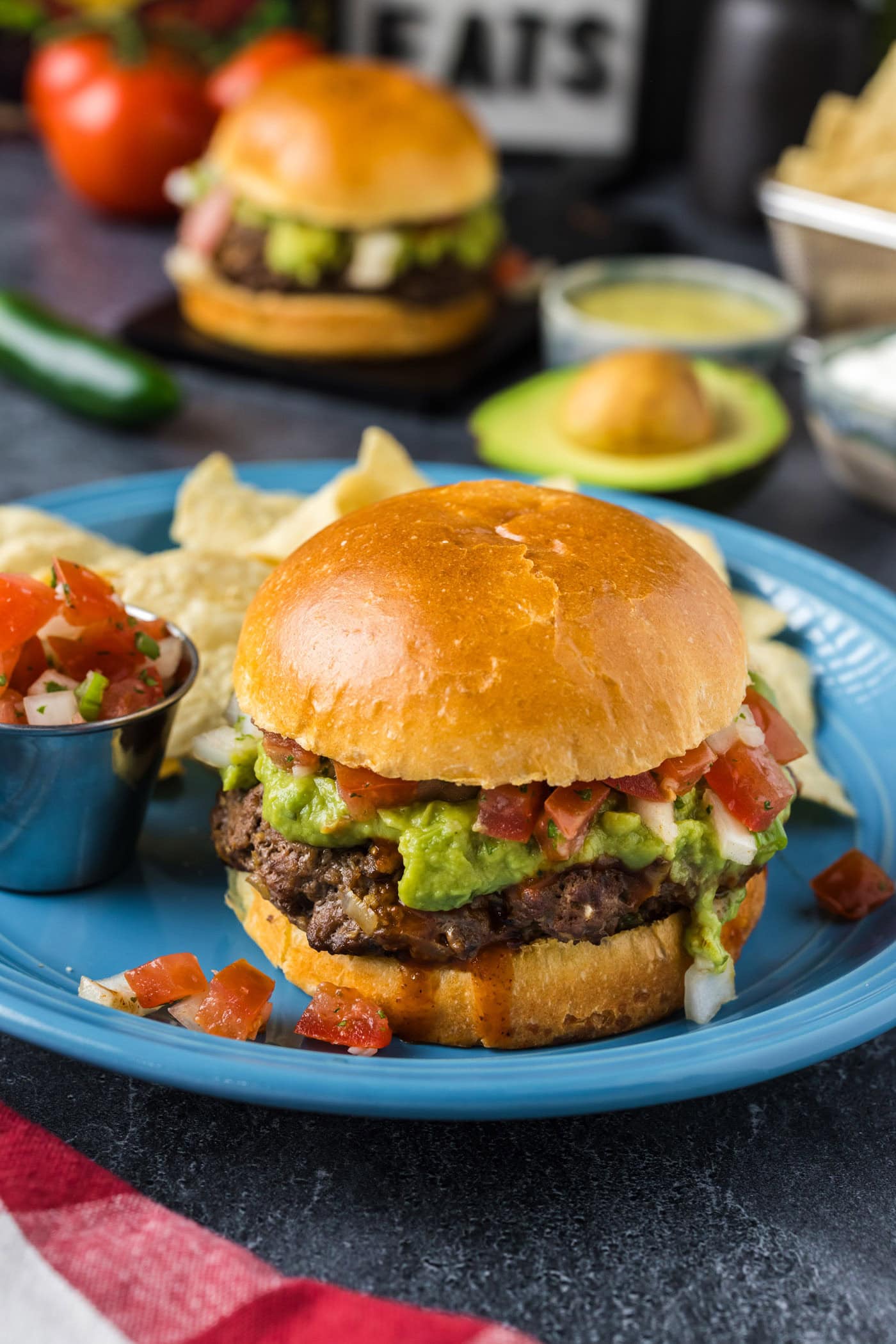 Taco Burger on a plate