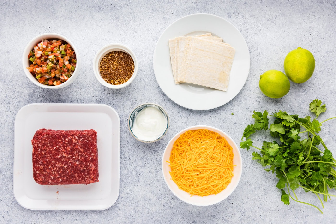 Ingredients for Taco Cups