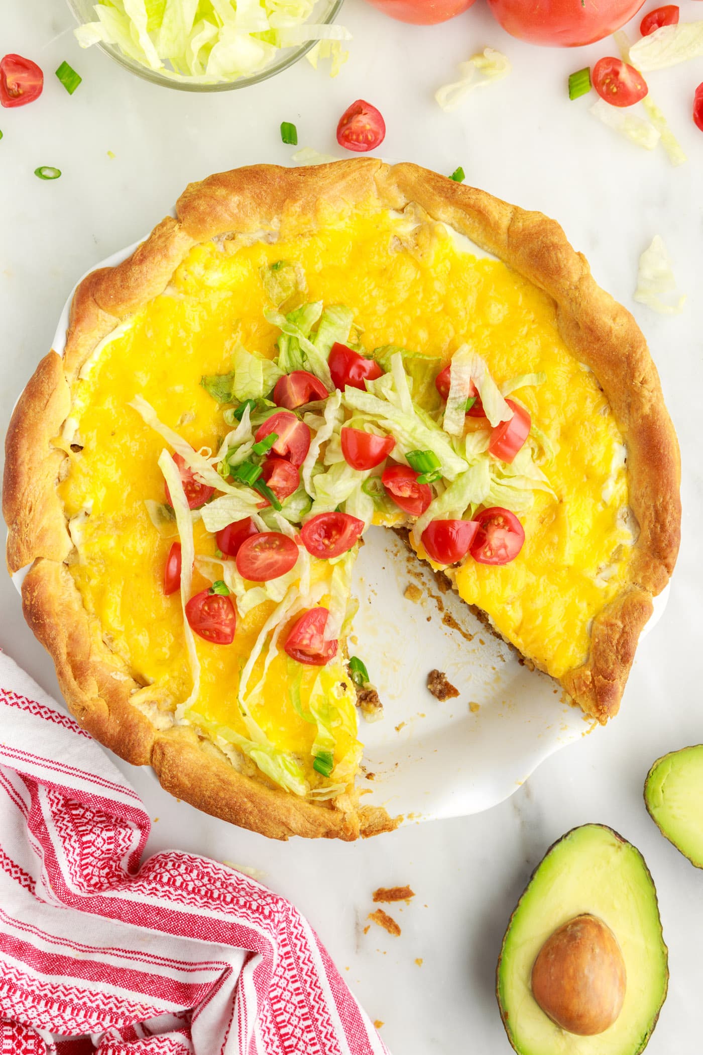 overhead photo of Taco Pie