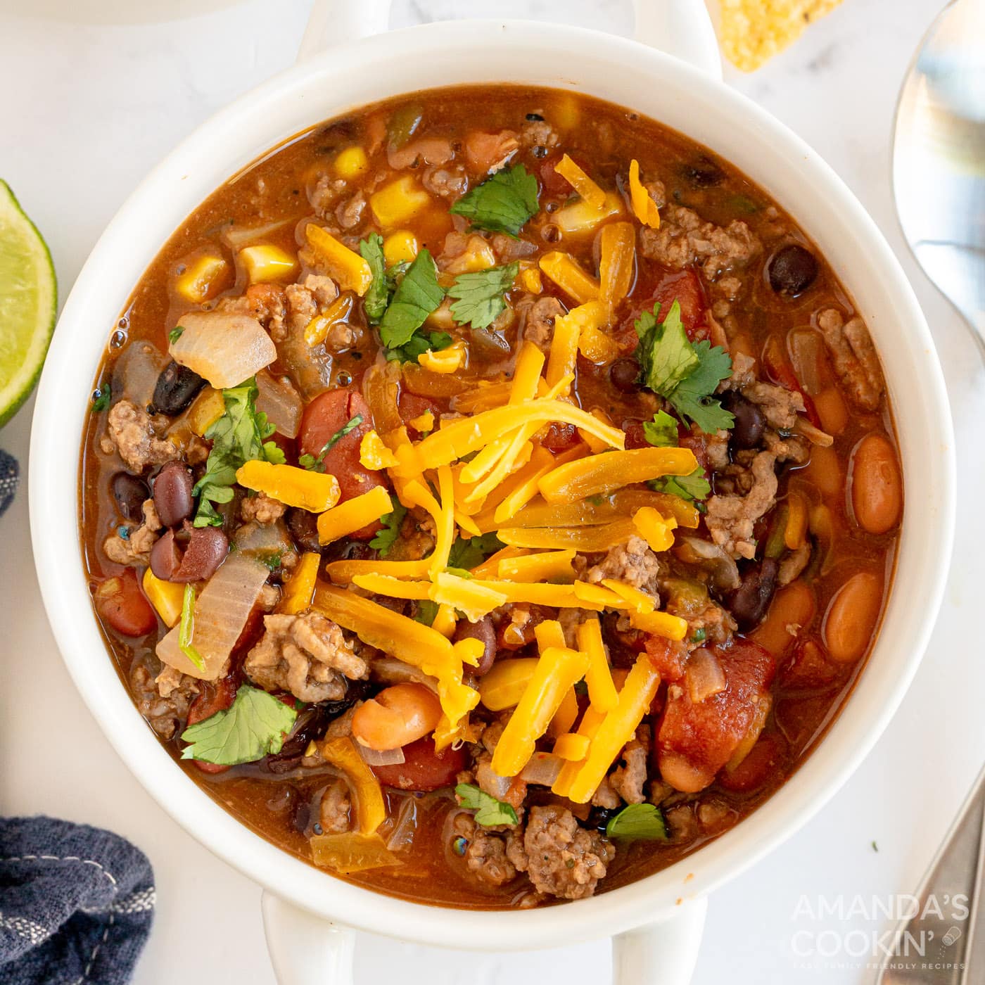 bowl of taco soup