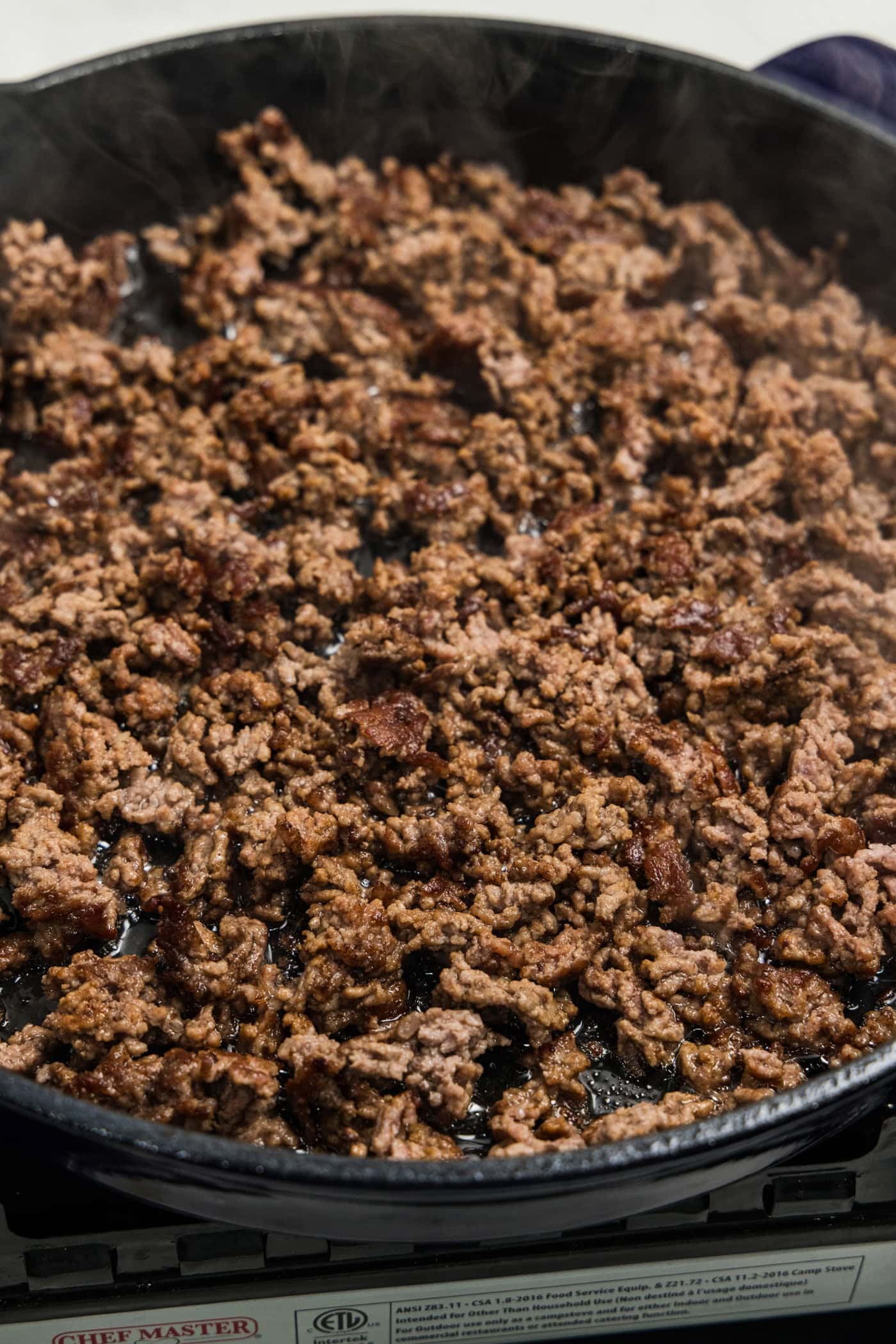 ground beef that has been properly browned