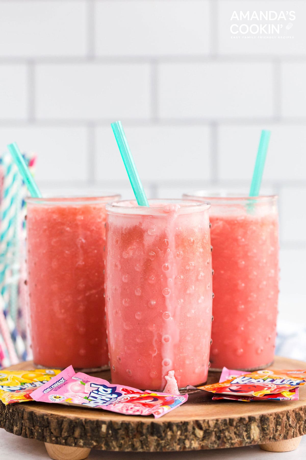 blended slushie floats