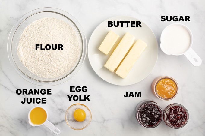 ingredients for cookies